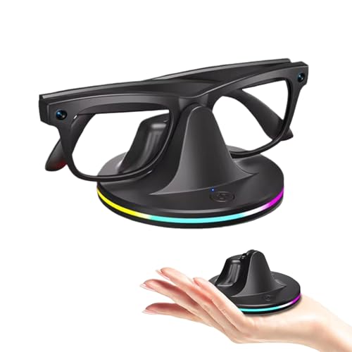 All-in-One Charging Dock Compatible with Meta Ray-Ban Smart Glasses, Compact USB-C Charging Station with LED Status Light for Wayfarer, Headliner, Skyler, Travel Ready Design