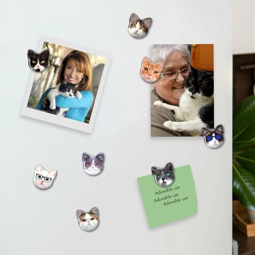 Imanes decorativos para refrigerador gatos 30 pcs miniatura 3