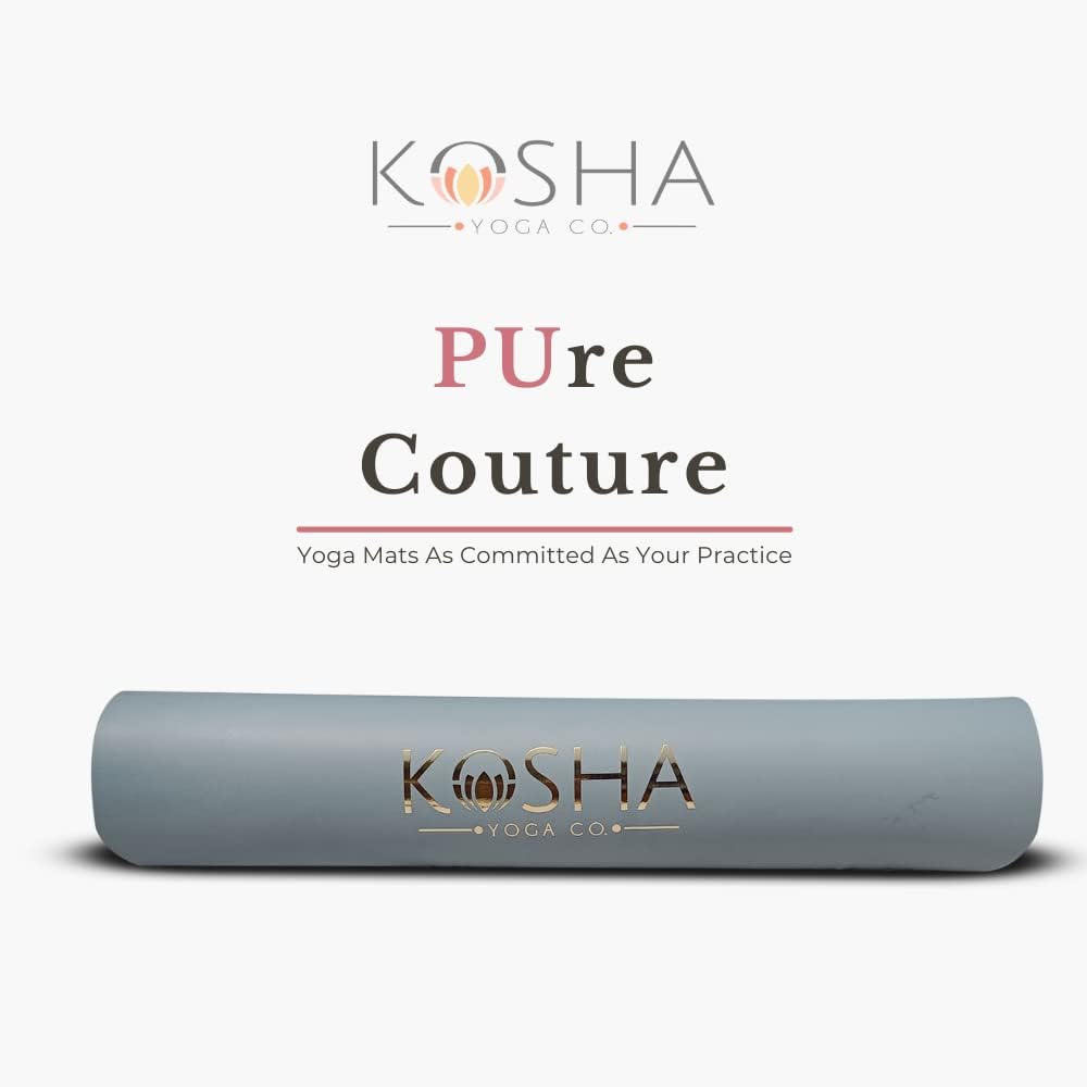 Premium Designer Yoga Mat For Men & Women - 4.5mm thick PUre Couture mats by Kosha Yoga Co.