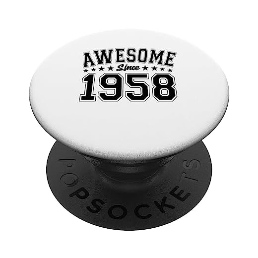 Impresionante desde 1958 Cumpleaños Impresionante Vintage PopSockets PopGrip Intercambiable