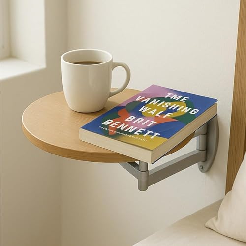 Table ronde pliante murale en bois pour rompre le manque d'espace en studio compact - 4