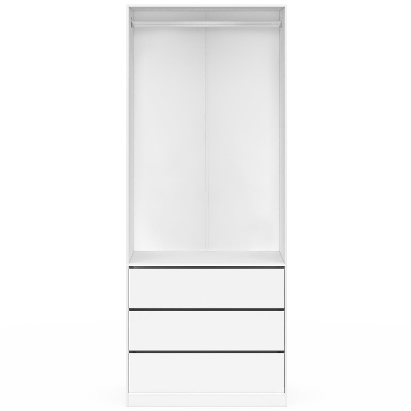 IDMarket - Dressing TAYLOR 80 x 55 x 200 cm blanc