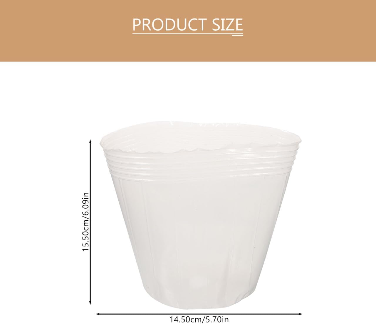 Nursery Pots Liner Set 10 Pack Planter Inserts for Large Pots Plastic Planter Inserts Drainage Decorative image 2