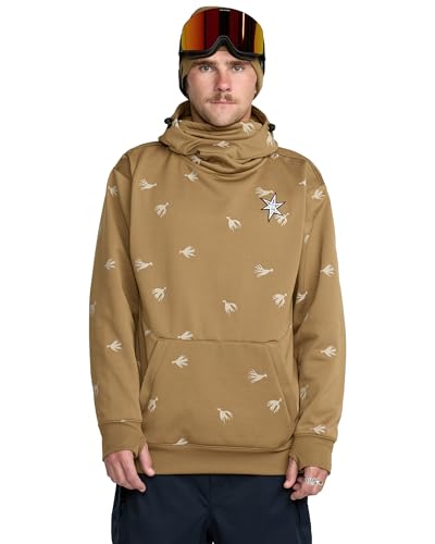 Sweat a capuche Volcom Hydro Riding molleton deperlant beige coupe ergonomique homme