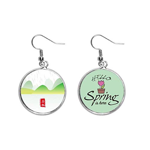 Pendientes de primavera el regalo perfecto de colgante de agua de lluvia solar