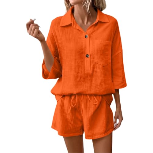 Tenue d'été pour femme ensemble de détente short et chemise légère pour la plage