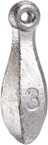 Stellar Bank Sinker Fishing Weights, Fishing Sinkers for Saltwater Freshwater Fishing Gear Tackle, Bullet Weight (3 Ounce, 10 Pack)