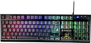 SureFire Kingpin X2 Gaming Tastatur Italienisch, Gaming Multimedia Keyboard mit Beleuchtung, RGB-Tastatur mit Aluminium-Frontplatte, 25 Anti-Ghosting-Tasten, italienisches Layout QWERTY