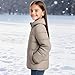 BFAFEN Girls Fashion Outfits Boys Girls Winter Coat Teens Full Zip Heavyweight Hooded Puffer Jacket with Pocket Warm Insulated Outerwear for School