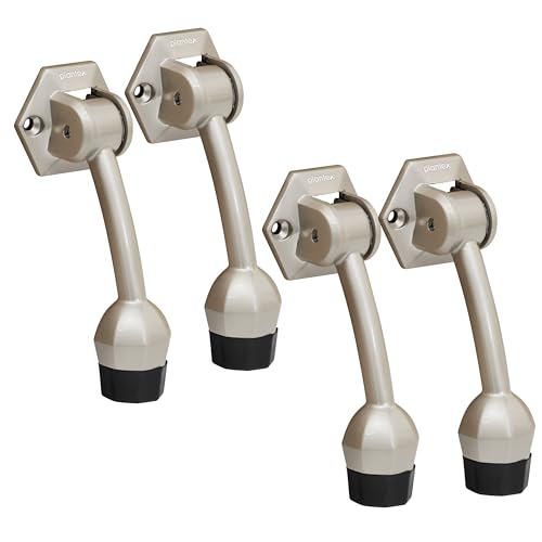Image of Plantex Door Stopper for Main Door /5-Inch Stopper with Rubber Grip /Stoppers for Wooden Door /Stops for Door - Pack of 4 (Satin)