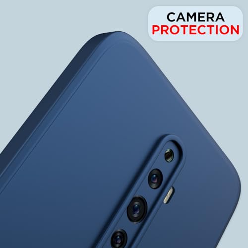 Image of Outlouders Back Cover for Oppo Reno 2f / 2Z | Camera Protection | Durable Soft Matte Silicone Bumper Case (Blue)