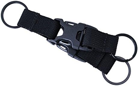 Viriber Tactical Gear Clip Web Standard Key Ring Holder Tactical Key Chain Quick Release Key Ring Compatible with Molle Bags