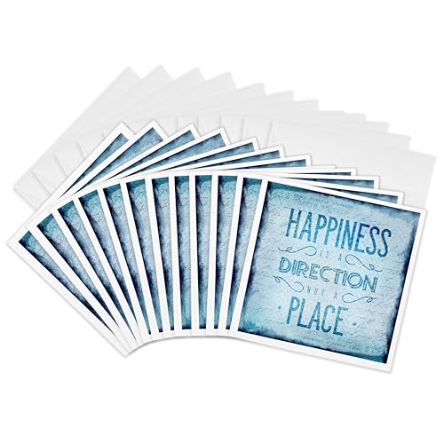 Cartes de voeux citation Happiness Is A Direction pour partager de la joie et du réconfort
