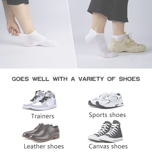 Image of No Show Socks Thin Low Cut Socks Woman Anti-slid Ankle Running Socks 10 Pairs Low Cut Tab Athletic Running Socks for Men Woman(10Grey Size12.5-15)