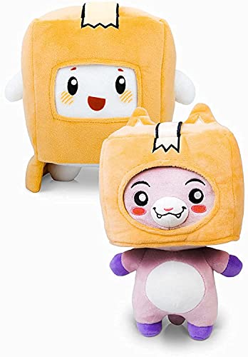 Foxy and Boxy Plush ,Foxy Plush Toy Box Plush Toy Foxy and Boxy Rocky Plushie Removable Cute Doll Toys Gifts for Kids (Box+Fox)