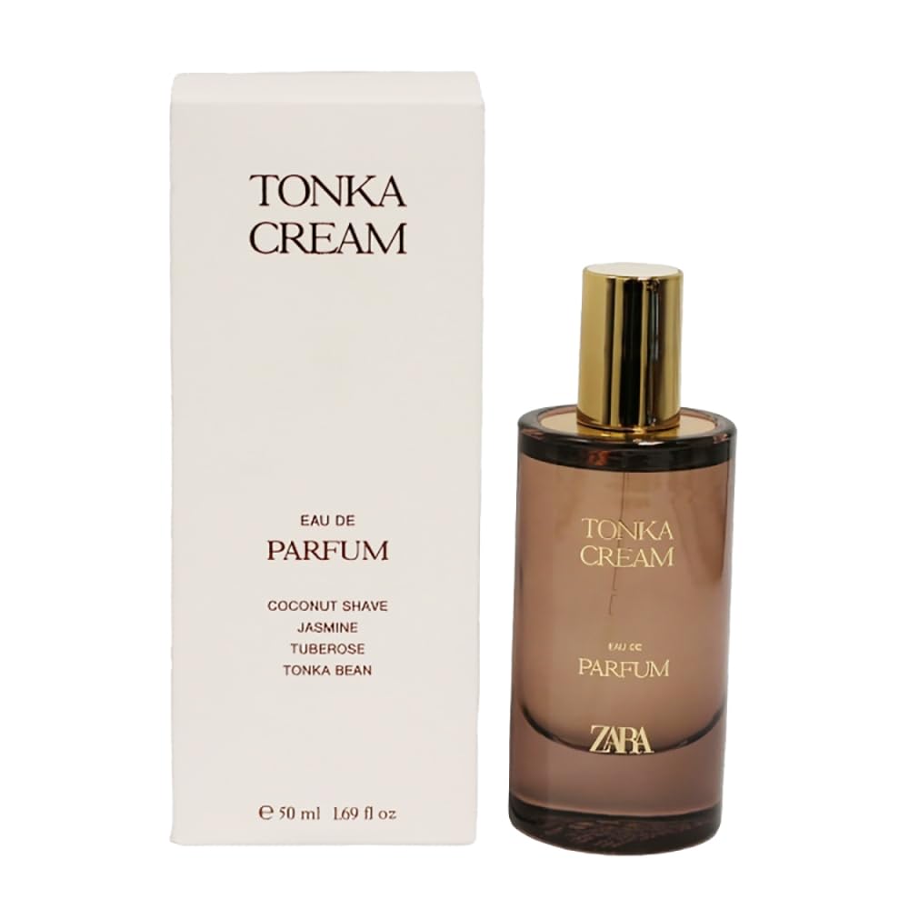 Zara Tonka Cream Perfume for Women with Tonka, Coconut & Jasmine Soft, Creamy & Sensual Tropical Skin Scent Eau de Parfum EDP 50ml (1.7 fl. oz) - Image 1 of 3