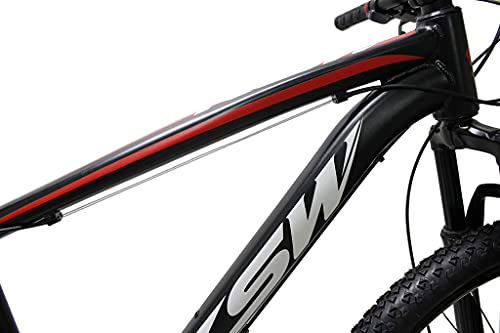 Bicicleta Aro 29 Ksw Aluminio 24 Marchas Freio Hidraúlico (Preto/Vermelho/Branco, 15)