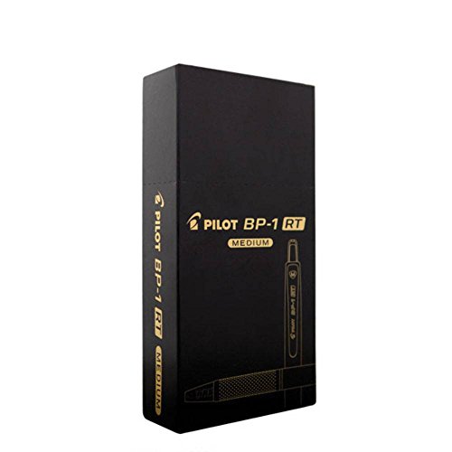 Caneta Retrátil Emborrachada x 12 Unidades, Pilot, 2410046PT, Preto