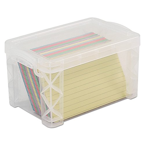 Advantus 40307 Super Stacker 3" X 5" Index Card Box, Clear, 3 Boxes (40307) #TOP1