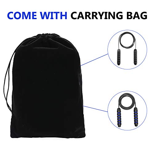 image for Jump Ropes, Hudii Smooth Ball Bearing Skipping Ropes with 6“ Foam Ha