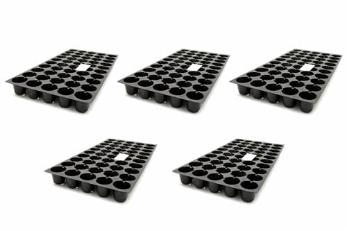 Image of Bio Blooms Agro India Pvt Ltd | Seedling Tray, Plastic Germination Tray for Seed Starting (50 Cavity, 5, Count)