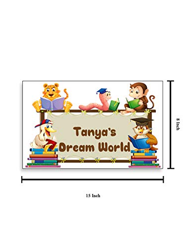 Image of 999STORE Mdf Name Plate (15 x 8 inch, Multicolour)