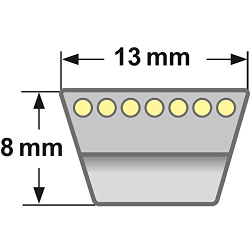 Correa trapezoidal AX 13 x 1475 Li AX 58 ConCar de transmisión 2