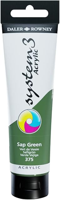 Daler-Rowney Sys3 129150375 150Ml System 3 Arcyclic Colour Tube - Sap Green