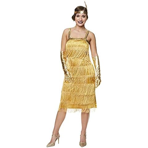 Karnival Costumes 81344 Gold Flapper Costume, Women, Extra Large Cover