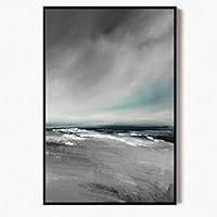 Framed Canvas Wall Art Abstract Landscape Canvas Prints Home Artwork Decoration for Living Room,Bedroom - 16x24 inches