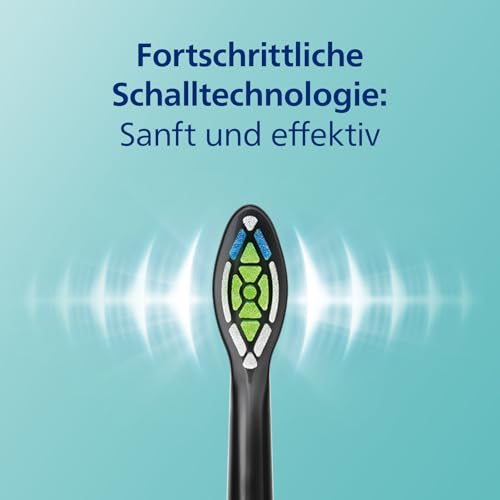 Philips Sonicare ProtectiveClean 4500 elektrische Zahnbürste, Schallzahnbürste mit 2 Putzmodi, Clean und White, Drucksensor, Timer und Reiseetui, Schwarz, Modell HX6830/53 – Bild 6