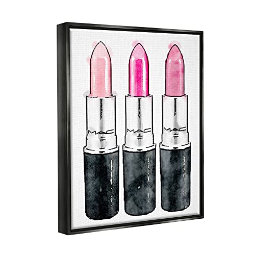 Image of Stupell Industries 'Three Pink Lipsticks'| Floating Frame Canvas Art