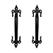 Adonai Hardware Antique Iron Door and Cabinet Pull (Abda 182mm x 42mm x 34mm, Black Powder Coated)-Supplied as 2 Pieces per Pack