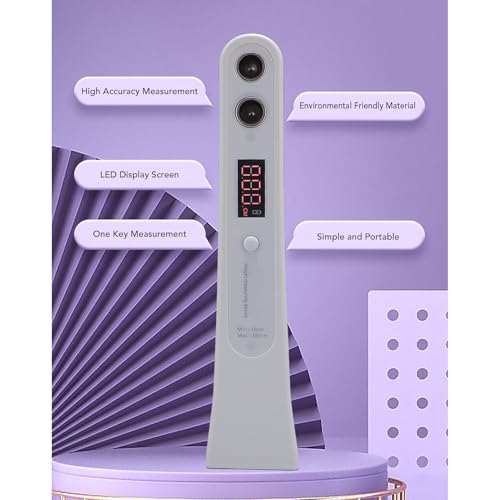 Ultrasonic Digital Body Height Stadiometer, Handheld Cordless Body Height Meter Device, Electronic Height Tester for Kids & Adults, Accurate and Easy to Use Height Checker