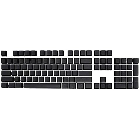 104Pcs Key Caps Backlight Keyboard Accessory ABS Universal OEM Keycaps Replacement,Keycaps Keyset for Mechanical Gaming Keyboard Switches- Black Cover