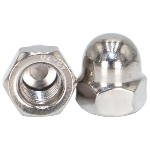 M8 Acorn Cap Nuts 25 pcs 304 Stainless Steel Dome Cap Hex Nuts for Outdoor Indoor Cover
