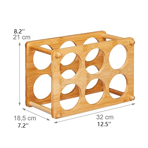 Soporte para 6 botellas de vino de madera para mesa miniatura 2