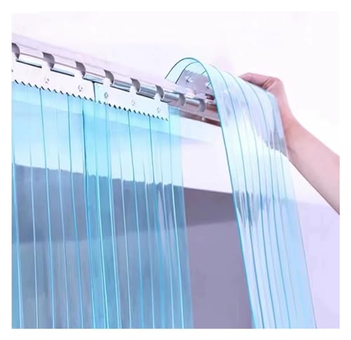 Rideau de porte en bande PVC transparent 2mm ultra résistant pour entrepôt et garage 1.2x2.1m