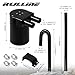 RULLINE Reservior Oil Catch Can Compatible with BMW N54 335 with Silicone Radiator Hose Oil Separator Compatible with Black 0.75 inch 19MM Aluminum Alloy