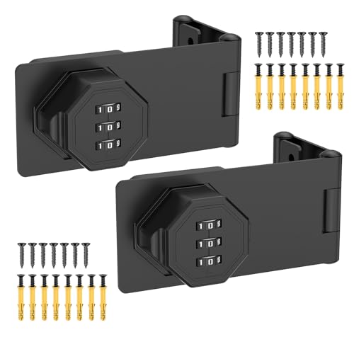 BiceNoning 90 Degree 3-Digit Combination Cabinet Lock (2, Black)
