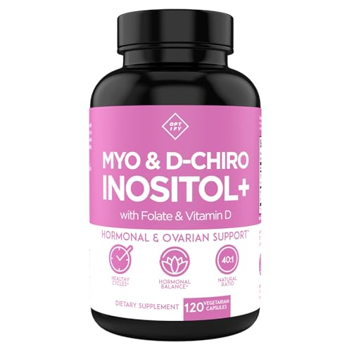 Colágeno, Optify Suplemento Premium de Inositol - Myo-Inositol y D-Chiro Inositol en Polvo con Ácido Fólico y Vitamina D - Proporción Ideal 40:1 - Apoyo al Equilibrio...