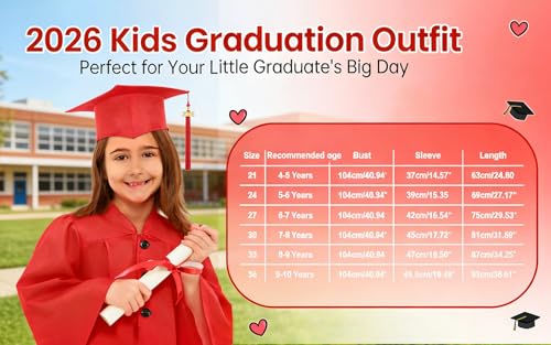 Image of Kindergarten 2025 Graduation Cap and Gown Tassel Sets with Charm 2PCS Graduations Stoles for Kids Grad Party Clothes