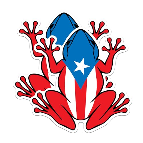 Imanes decorativos Puerto Rico rana 2 unidades 5 pulgadas miniatura 1