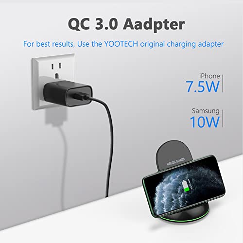 Yootech Wireless Charger,10W Max Wireless Charging Stand With Quick Adapter, Compatible With Iphone 14/14 Plus/14 Pro/14 Pro Max/13/13 Mini/13 Pro Max/Se 2022/12/11/X/8,Galaxy S22/S21/S20/S10 #TOP1