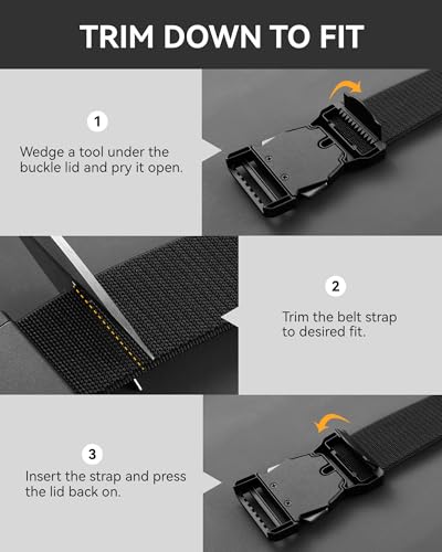 Image of Chaoren Leather Ratchet Belt 2 Pack Dress with Click Sliding Buckle 1 3 /8 inch in Gift Set Box - Adjustable Trim to Fit