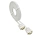DTech Slim Flexible 25 Feet VGA Cable Male to Male 1080p High Resolution Computer Monitor Cord - White - 8m