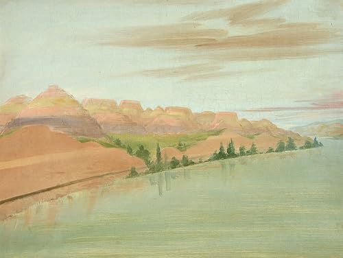 Peintures falaises d'argile George Catlin toile moderne 60x90