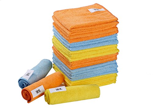 Namay Microfiber Cleaning Cloth for Polishing Car, Wiping Dust, Absorbing Water (24, 12x12)