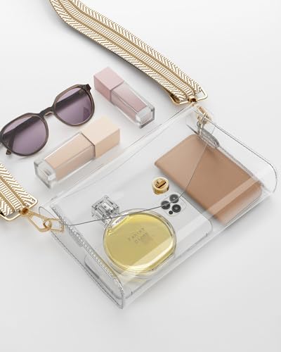 Image of BS-VOG Clear Purse for Women, Clear Bag for Stadium Events, Crossbody Bag Stadium Approved for Sports Concerts Outfits