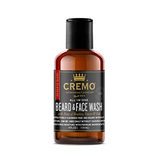 Cremo Distiller's Blend (Reserve Collection) Beard and Face Wash, Specifically Designed to Clean Coarse Facial Hair, 4 Fluid Oz